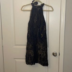 Lost and wander black dress with tie in back
